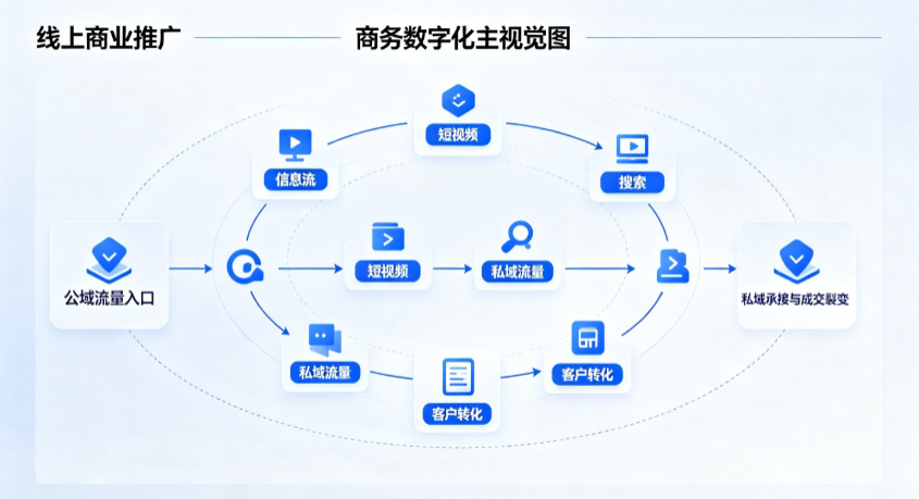 海勃湾区线上商业推广怎么做？全域流量闭环搭建与低成本转化实战指南